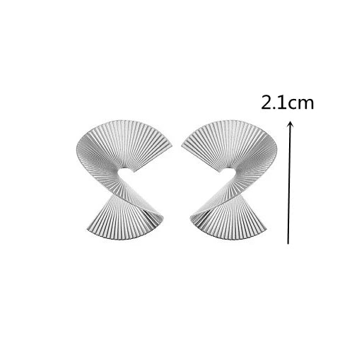 Eccentric Multi-Shaped Metal Dangle Earrings