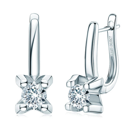 Moissanite U-Hoop Earrings