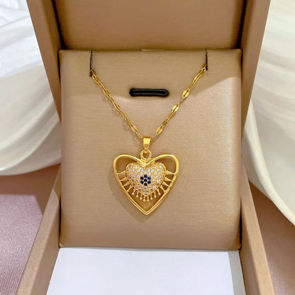 Blue Eye Necklace – Charm Gold Chain