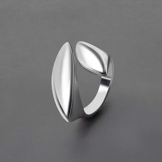 Open Rings Set Eccentric Chunky Geometric Ring