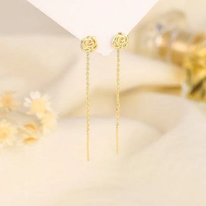 Multicolor Geometric Drop Earrings – Crystal & Copper