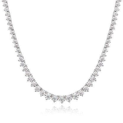 D-VVS1 Moissanite Tennis Necklace – 925 Sterling Silver