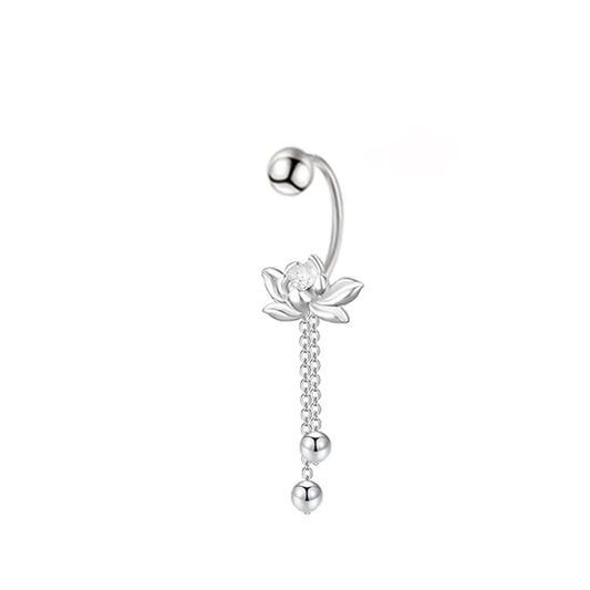 Vintage Lotus Drop Earrings
