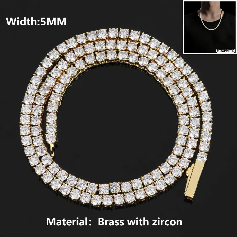 Tennis Chain Necklace – Round Cut