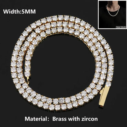 Tennis Chain Necklace – Round Cut