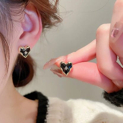 Shiny Rhinestone Frame Zircon Stud Earrings