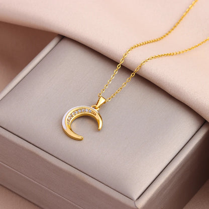Crescent Moon Pendant Necklace