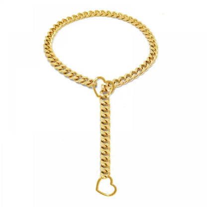 Heart O-Ring Slip Chain - Adjustable Lariat (Y-Necklace/Choker)