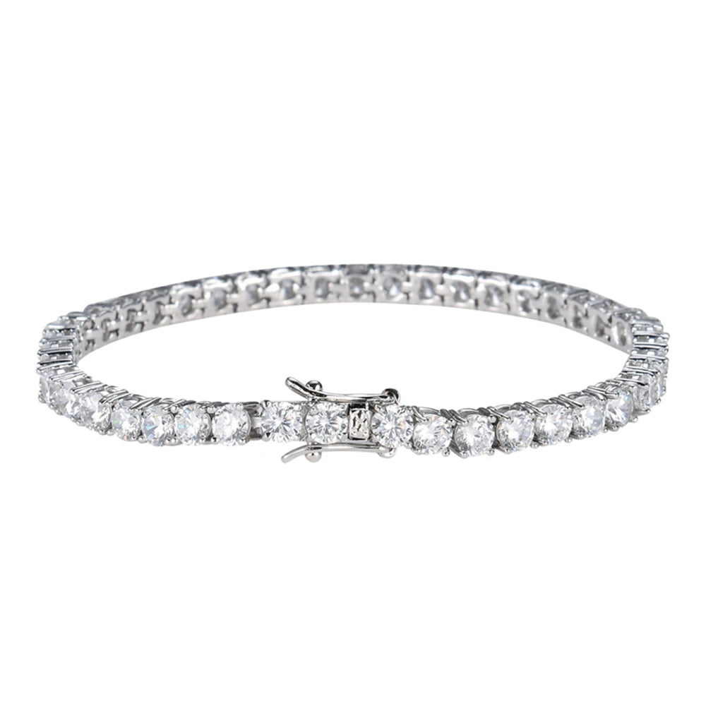 D-VVS1 Moissanite Tennis Bracelet – 925 Sterling Silver