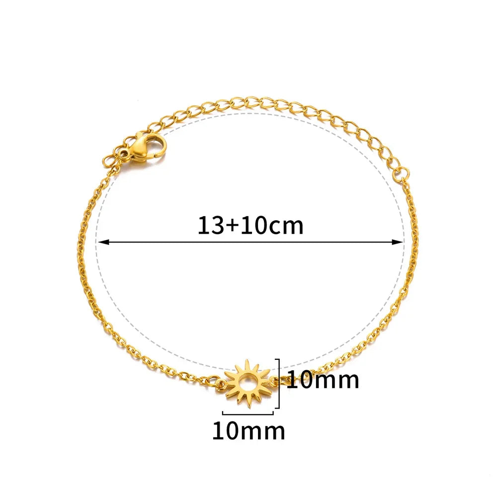 Gold Stainless Steel Imitation Pearl Anklet – Summer Beach Jewelry