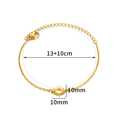 Gold Stainless Steel Imitation Pearl Anklet – Summer Beach Jewelry