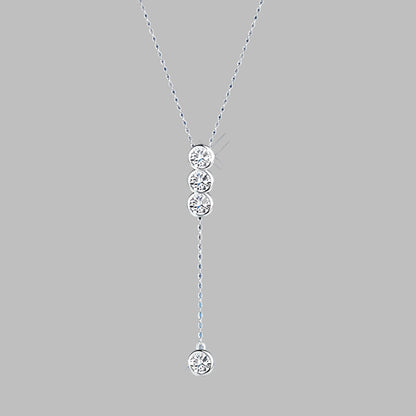 Round Moissanite Pendant Necklace – 925 Sterling Silver