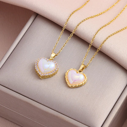 Mermaid Heart Pearl Necklace