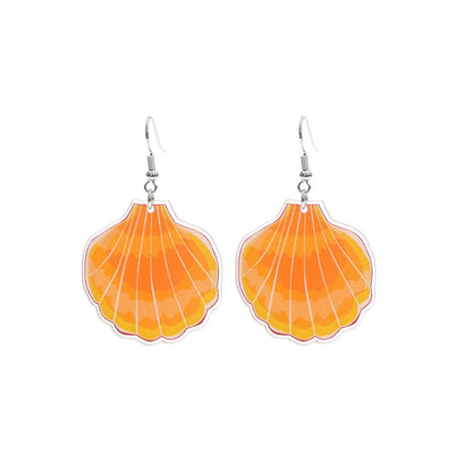 Vintage Blue Wave Acrylic Drop Earrings