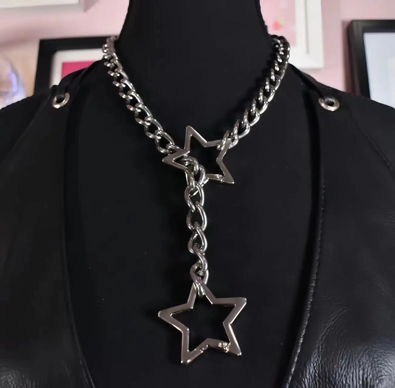 Heart O-Ring Slip Chain - Adjustable Lariat (Y-Necklace/Choker)