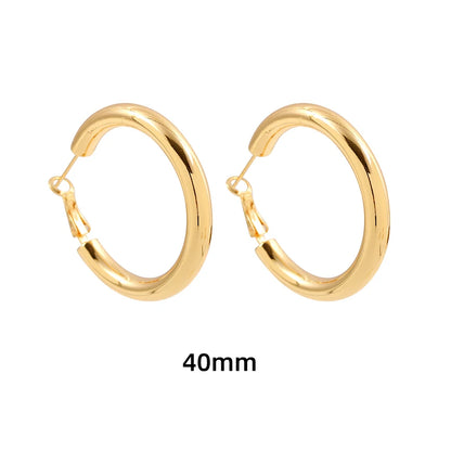 Gold Twisted Hoop Earrings
