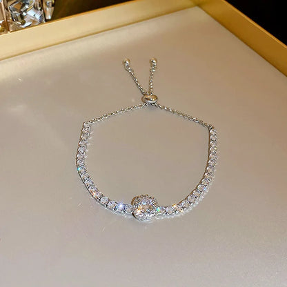 Luxury Cubic Zirconia Tennis Bracelet – Gold, Rose Gold & Silver