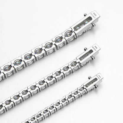 D-VVS1 Moissanite Tennis Bracelet – 925 Sterling Silver