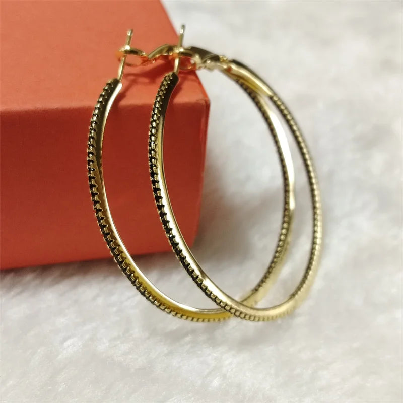 Silver/Gold Plated Cuff Hoop Earrings