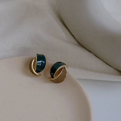 Shiny Rhinestone Frame Zircon Stud Earrings