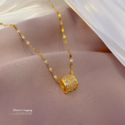 Vintage Halloween Necklace – Zircon Pendant Chain