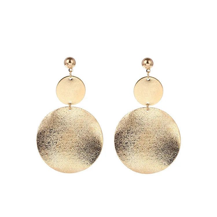 Multi-Shaped Round and Irregular Hollow Pin Earrings