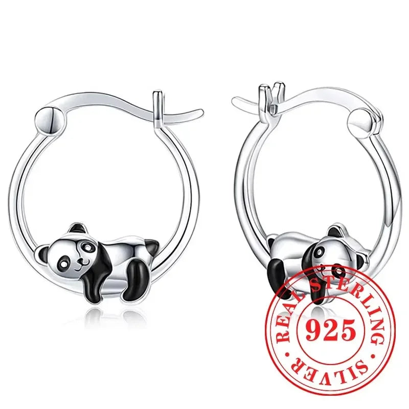 Floral Sterling Silver Hoop Earrings