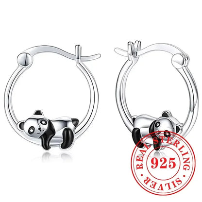 Floral Sterling Silver Hoop Earrings