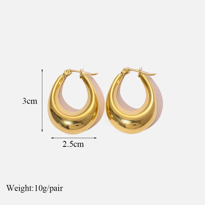 Vintage Multi-Shaped Gold Twist Hoop Earrings