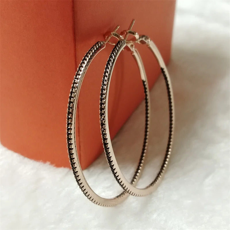 Silver/Gold Plated Cuff Hoop Earrings