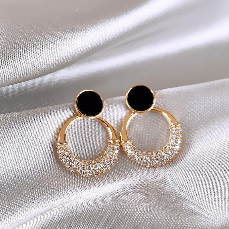 Elegant Multi-Shaped Hoop Drop Earrings