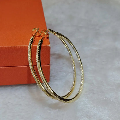 Silver/Gold Plated Cuff Hoop Earrings