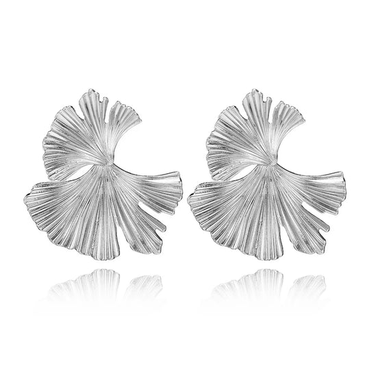 Eccentric Multi-Shaped Metal Dangle Earrings
