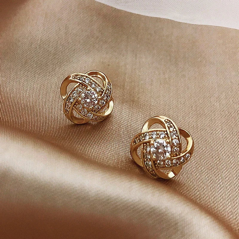 Exquisite Zircon Multi-Shaped Stud Earrings