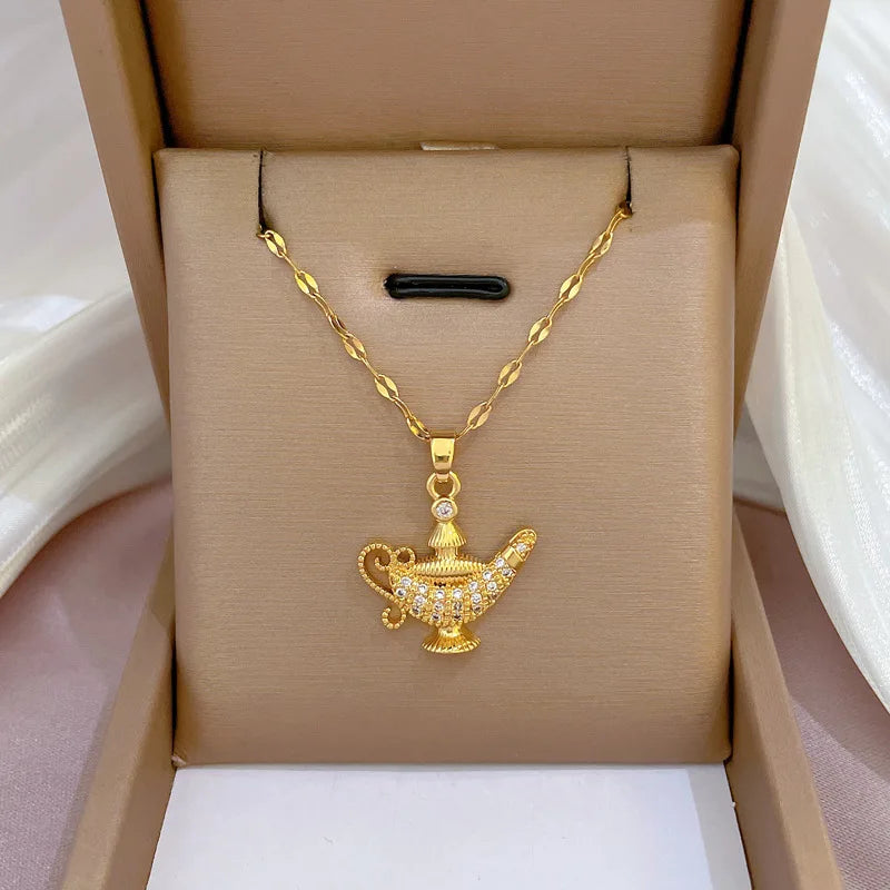 Magic Lamp Crystal Necklace