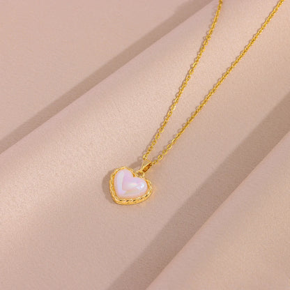 Mermaid Heart Pearl Necklace