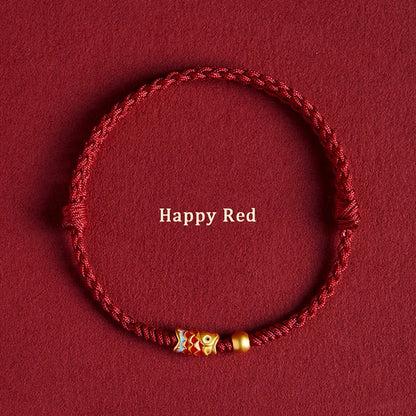 Handwoven Koi Fish Lucky Bracelet – Adjustable Braided Bangle