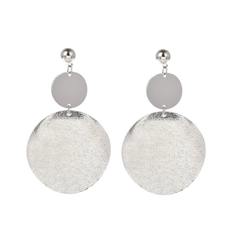 Multi-Shaped Round and Irregular Hollow Pin Earrings