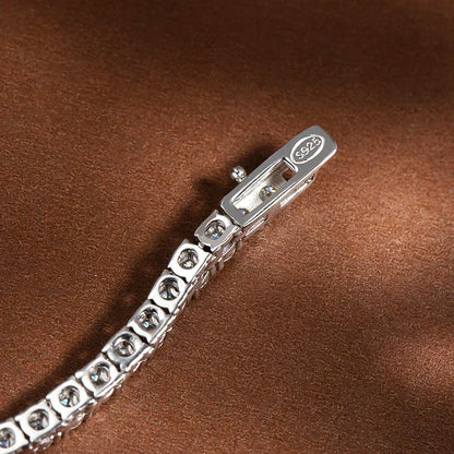 Moissanite Tennis Necklace – 925 Sterling Silver