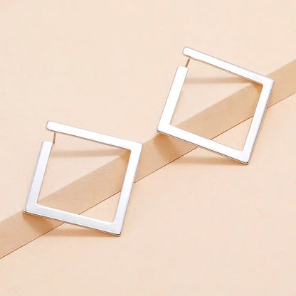 Retro Minimalist Square Geometric Stud Earrings