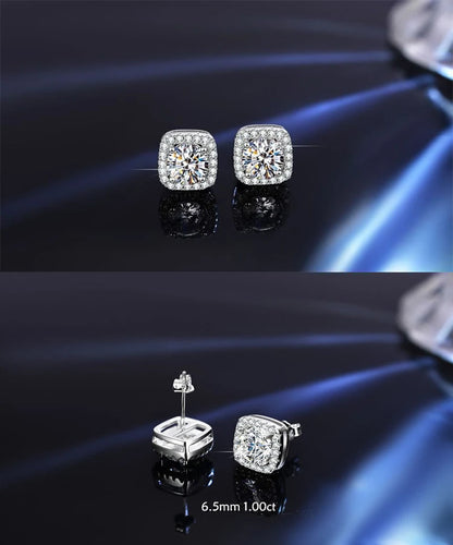 Round Moissanite Stud Earrings