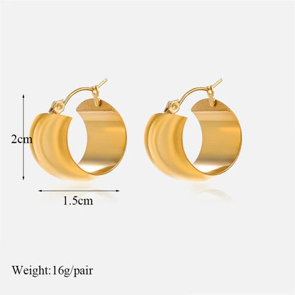 Vintage Multi-Shaped Gold Twist Hoop Earrings