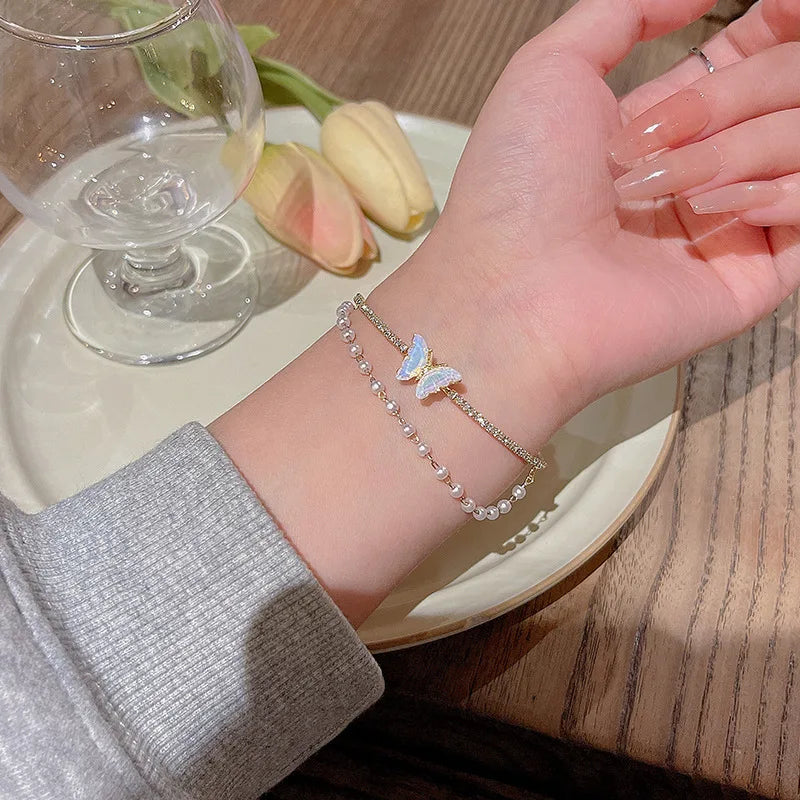 Bohemian Minimalist Multi-Layer Bracelet Set – 6-Piece Fashion Jewelry