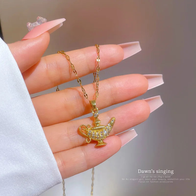 Magic Lamp Crystal Necklace