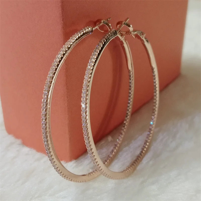 Silver/Gold Plated Cuff Hoop Earrings