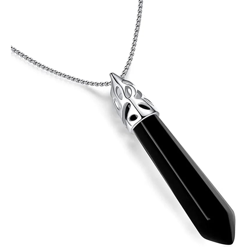 Black Onyx Runes Necklace