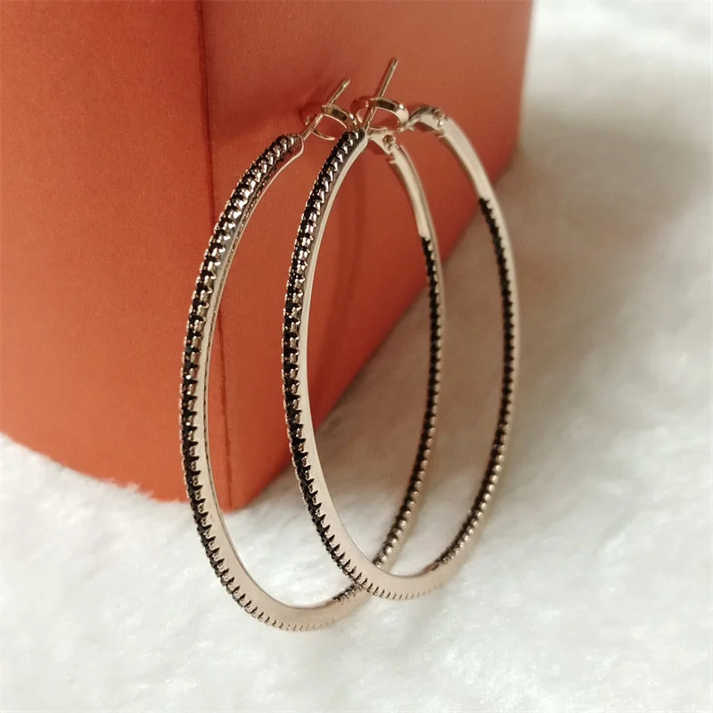Silver/Gold Plated Cuff Hoop Earrings