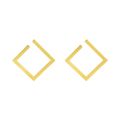 Retro Minimalist Square Geometric Stud Earrings