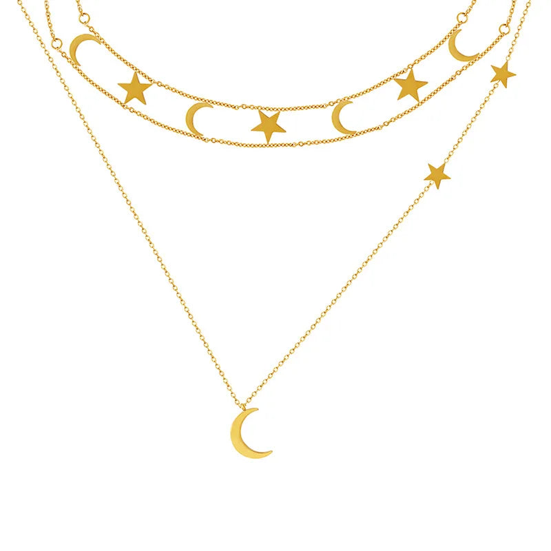 Gold-Tone Star Pendant Necklace