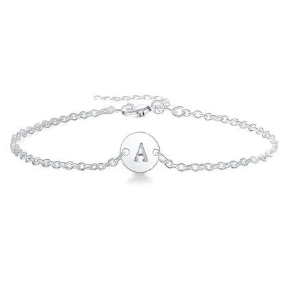 Initial Letter Chain Bracelet for Women